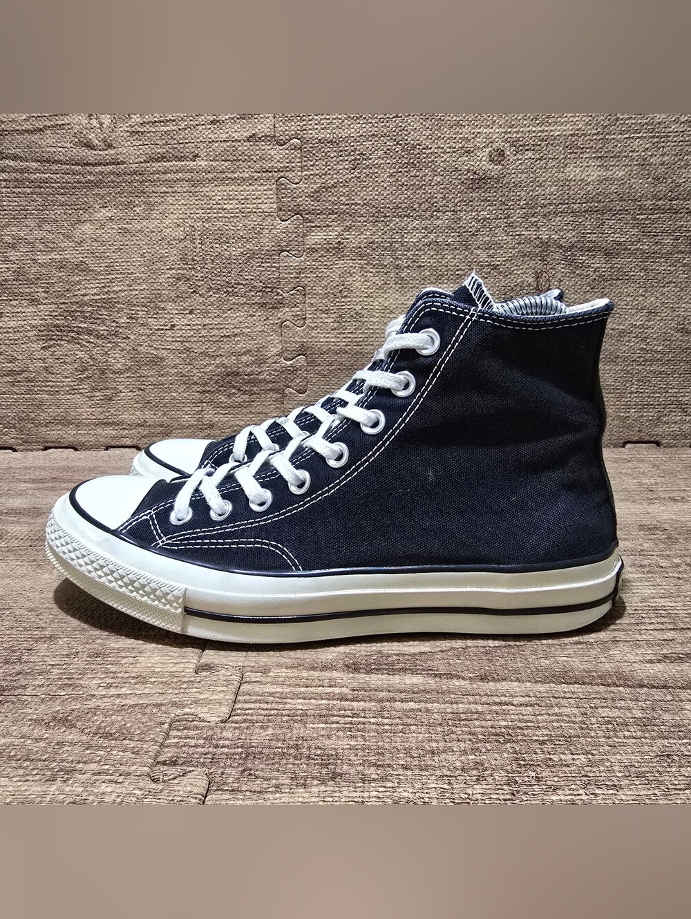 Converse Chuck 70 Hi Black Canvas High Top Sneakers 162050C Men 7.5 Women 9.5